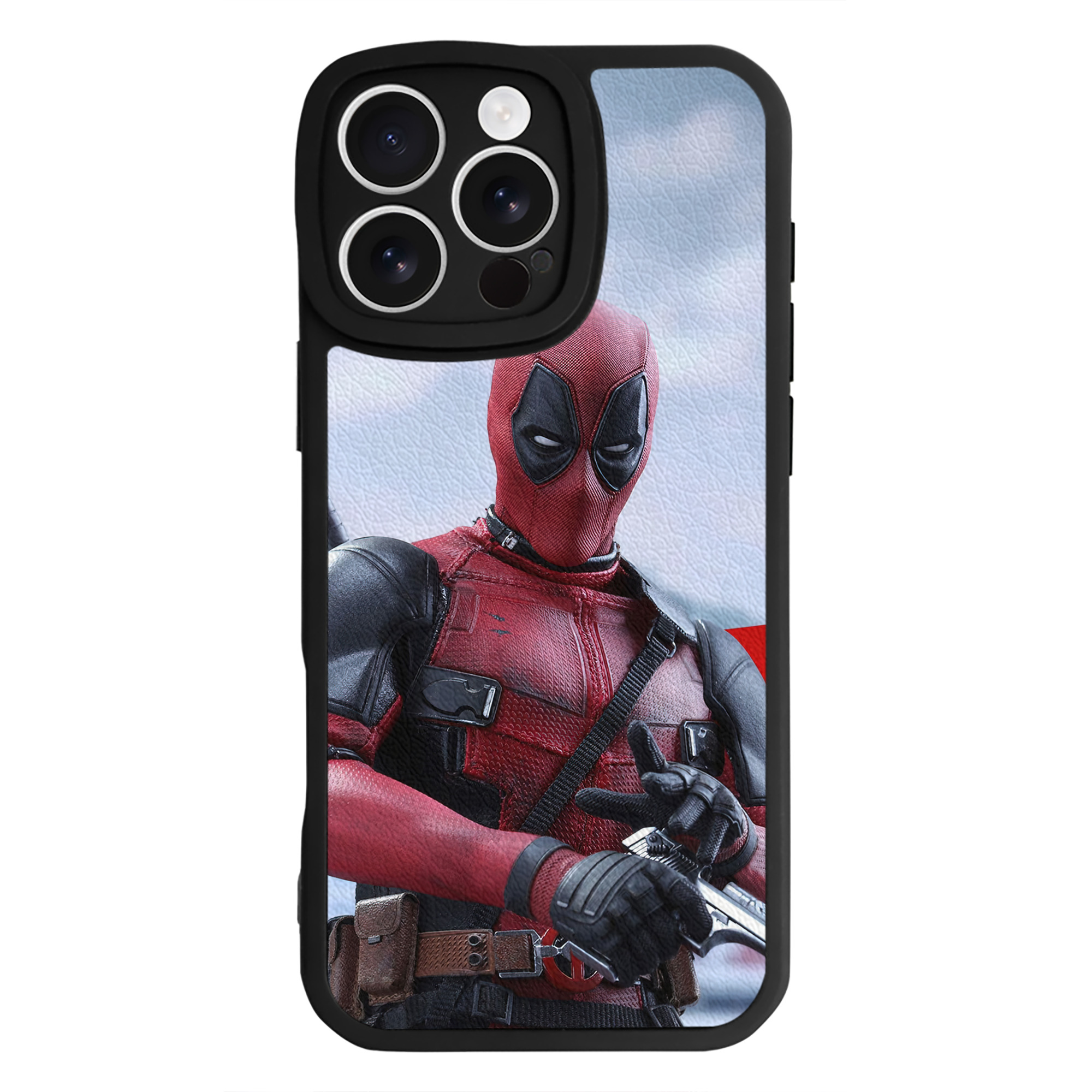 （画像用） Deadpool デッドプール 【iPhone 16シリーズ対応】シリコンスマホケース（レザー調） 材質：シリコン